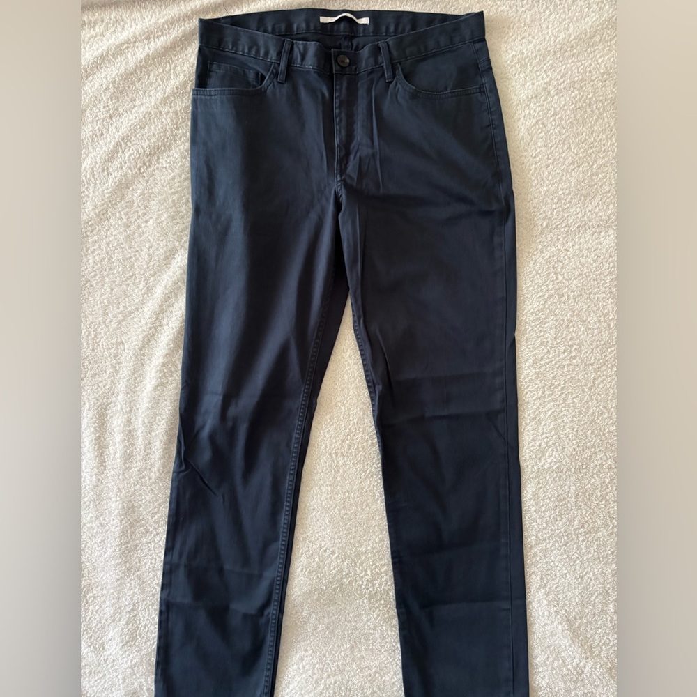 Calvin Klein dark blue Slim Fit Straight Leg Pants Size 32 L 30 - Picture 3 of 12